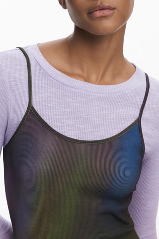 Abito lungo tie and dye 2 in 1 - Viola