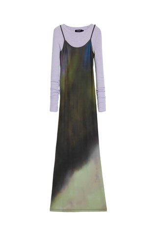 Abito lungo tie and dye 2 in 1 - Viola
