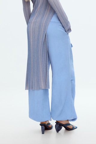 Pantaloni wide legs - Blu