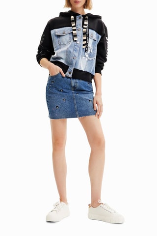 Gonna taglio dritto in jeans Topolino Disney