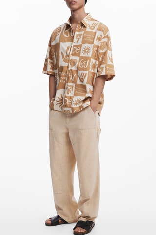 Camicia regular - Beige