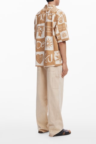Camicia regular - Beige