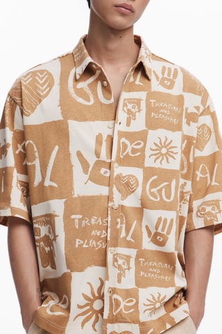 Camicia regular - Beige