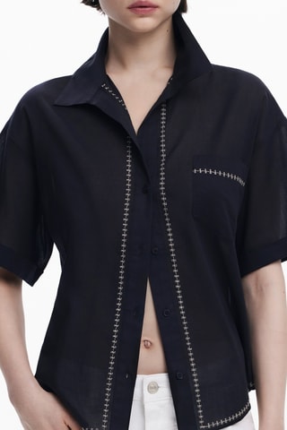 Camicia oversize - Nero