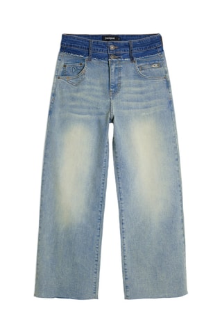 Jeans 7/8 a vita alta - Azzurro