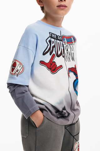 T-shirt effetto trompe-l’œil Spider Man Avengers Marvel - Multicolore