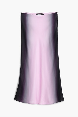 Gonna midi dip and dye - Nero e rosa