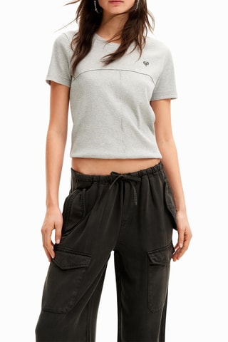 Pantaloni cargo a vita alta