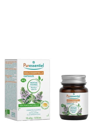 Cápsula de menta piperita ecológica - 60 cápsulas