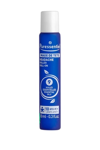 Roll-on para dores de cabeça com 9 óleos essenciais - 10 ml