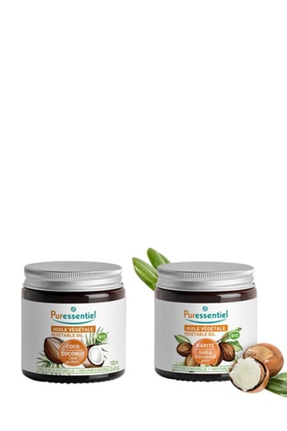 Manteiga de karité biológica - 100 ml, Óleo vegetal de coco biológico - 100 ml