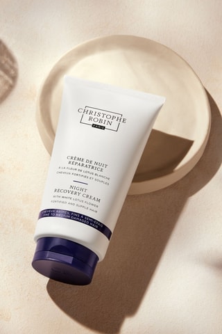 Crème de nuit réparatrice à la fleur de lotus blanche - Cheveux secs et fragilisés - 150 ml 