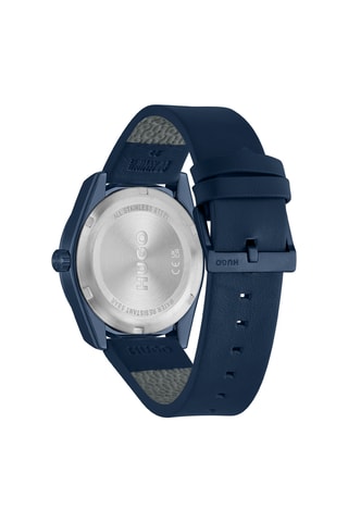 Montre à quartz en cuir - Bleu