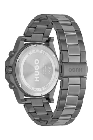 Montre à quartz en acier - Gris et bleu