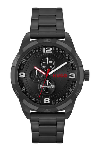 Montre à quartz en acier - Noir