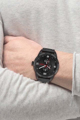 Montre à quartz en acier - Noir