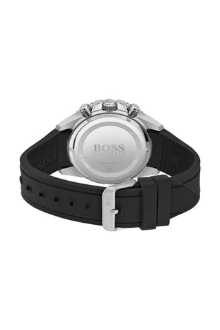 Montre à quartz en silicone - Chronographe - Noir et argenté