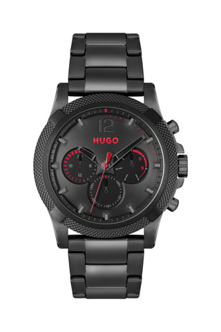 Montre à quartz en acier - Noir