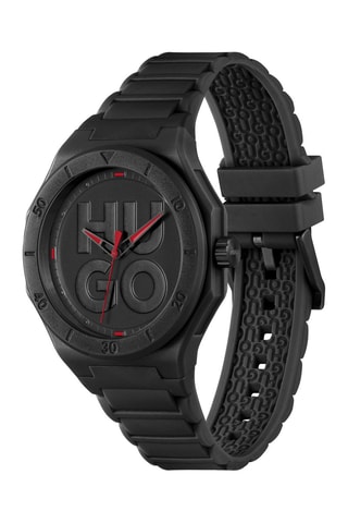 Montre à quartz en silicone - Noir