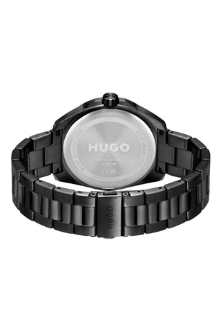 Montre à quartz en acier - Noir