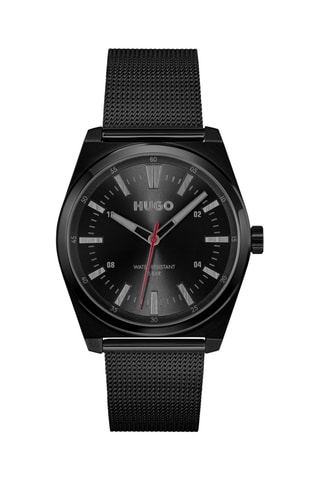 Montre à quartz en acier - Noir