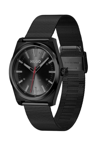 Montre à quartz en acier - Noir