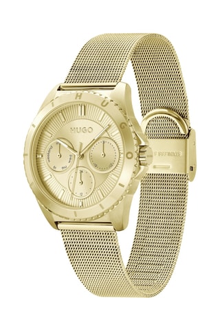 Montre à quartz en acier - Doré