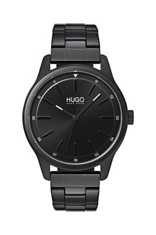 Montre à quartz en acier - Noir
