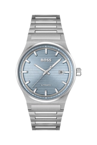 Montre automatique en acier - Argenté et bleu
