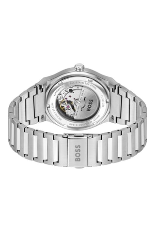 Montre automatique en acier - Argenté et bleu