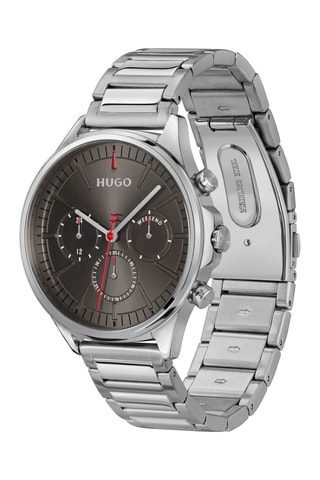 Montre à quartz en acier - Argenté et gris