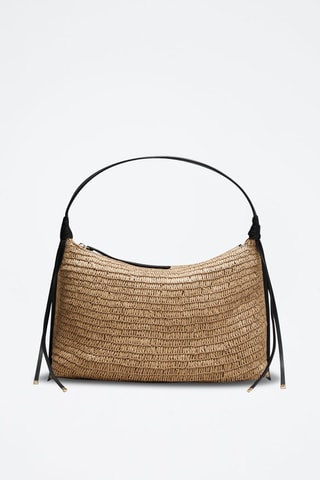 Sac porté épaule en cuir de mouton - Beige