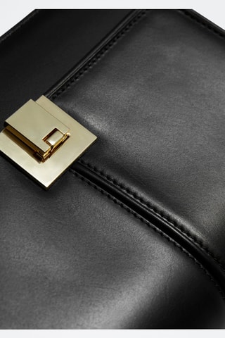 Sac bandoulière en cuir - Noir