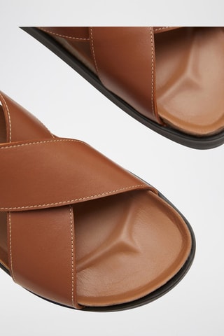 Sandales en cuir - Marron