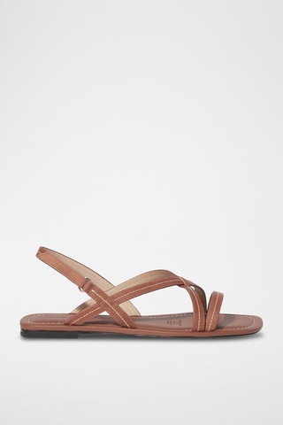 Sandales en cuir - Marron