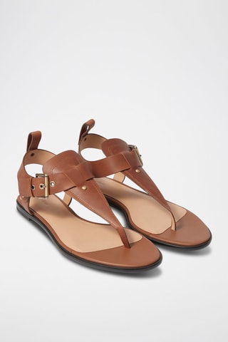 Sandales en cuir - Marron