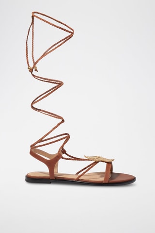 Sandales en cuir - Marron