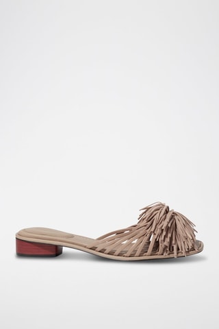 Mules en cuir de mouton - Beige