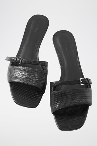Mules en cuir de mouton - Noir