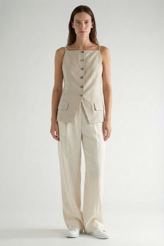 Gilet en lin - Beige