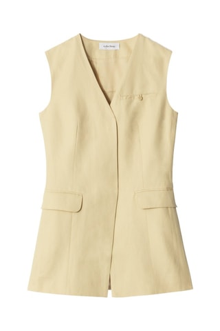 Gilet sans manches en lin - Jaune