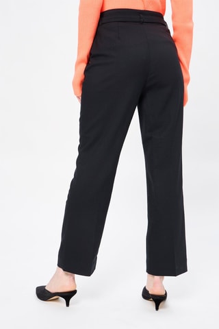 Pantalon droit 7/8 en laine taille haute - Noir - & Other Stories