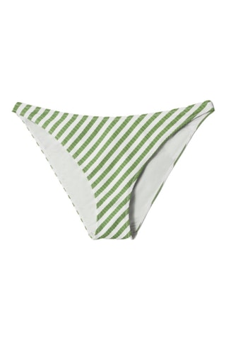Bas de maillot - Vert olive et blanc