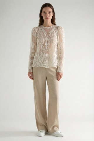 Top en dentelle - Ecru