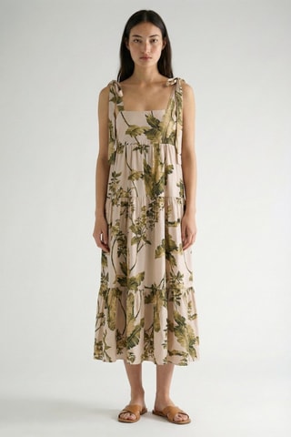Robe midi - Beige