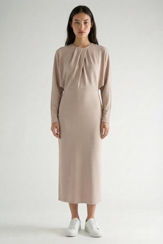 Robe midi - Beige