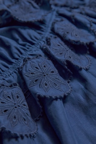 Robe patineuse en broderie anglaise - Bleu marine