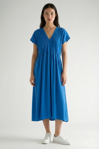 Robe midi - Bleu