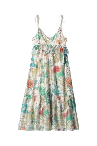 Vestido estilo patinadora - Amarelo e branco