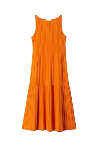 Vestido plissado - Laranja